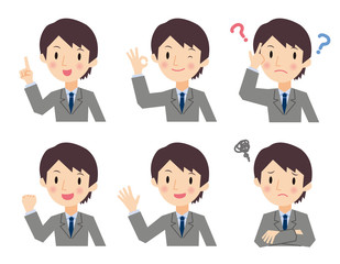ビジネスマン　いろいろな表情