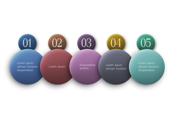 Buttons options - vector infographics design