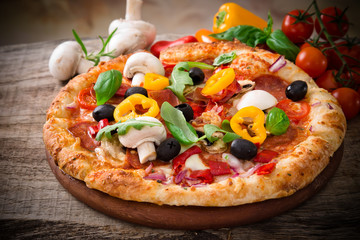 Delicious italian pizza