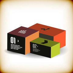 Abstract background 3d geometrical banner template