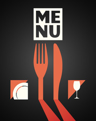 menu design food drink dishes concept