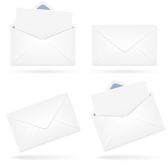 Set of envelopes. Vector illustration. 
