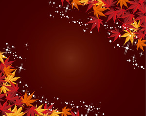 Autumnal leaf maple background Vector
