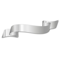 silver vector ribbons for your text