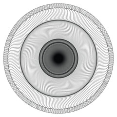 round abstract pattern on a white background