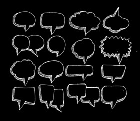 Set of colorful speech bubbles
