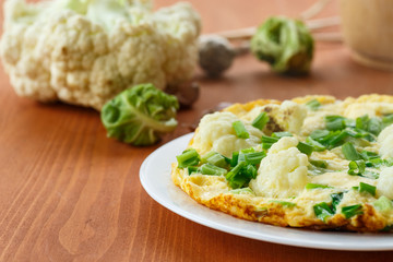 scrambled eggs with cauliflower