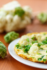scrambled eggs with cauliflower