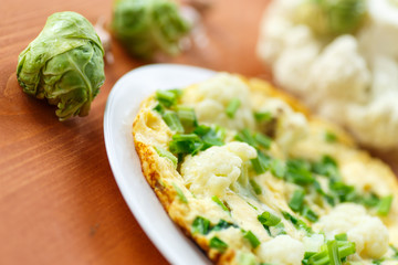 scrambled eggs with cauliflower