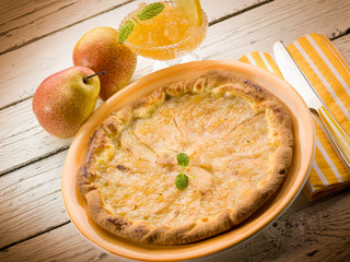 pear cake with marmalade