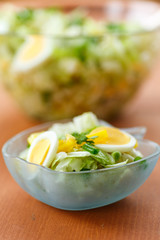 fresh salad with eggs