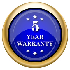5 year warranty icon