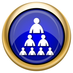 Organizational chart with people icon