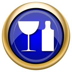 Bottle and glass icon