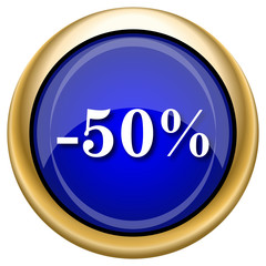 50 percent discount icon