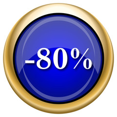 80 percent discount icon