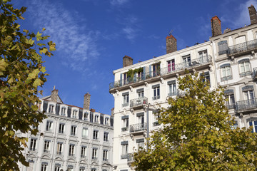 Fassade traditioneller Wohngebäude in Lyon,Frankreich © Ralf Gosch