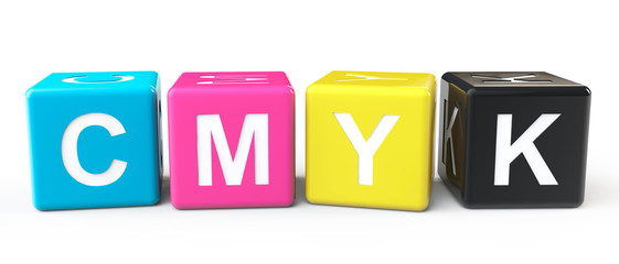 Cube Blocks with CMYK sign