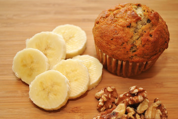 Healthy Banana Nut Muffing Snack