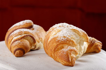 Fresh and tasty croissants