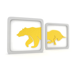 bulle, bär, börse, aktien, kurse,