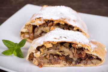 Strudel with apples