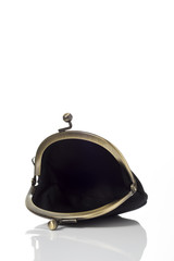 白背景にがま口財布