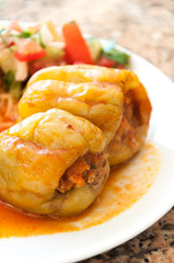 Peppers stuffed with meat and vegetables