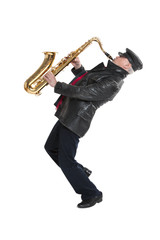 man playing the trumpet