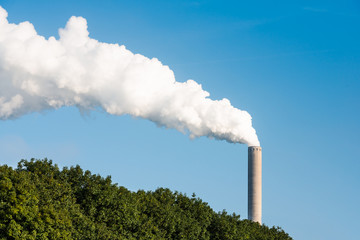 High smoking chimney