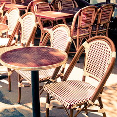 Street view of a coffee terrace