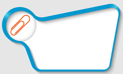 blue text box with paper clip
