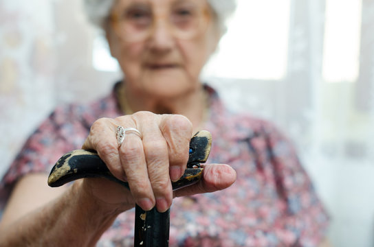 Hands of the old woman