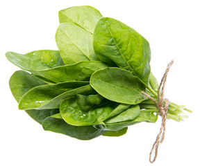 Portion of Spinach on white