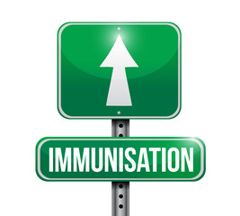immunization road sign illustration design