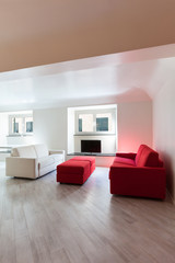 Interior beautiful apartment, modern furniture