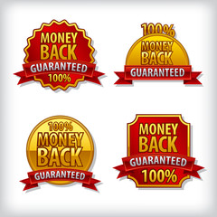 money back guaranteed label