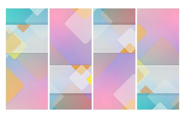 vertical abstract templates set