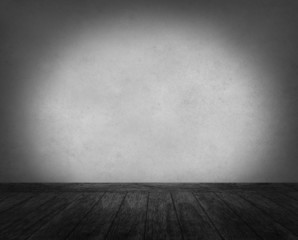 Scarry concept background. Empty dark wooden room. may use as gr