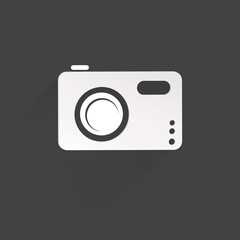 Photo camera web icon,flat design