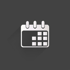 Calendar organizer web icon,flat design