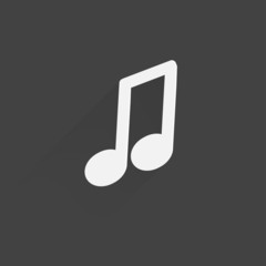 Music web icon,flat design