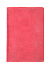 Old red cover book isolated over white background