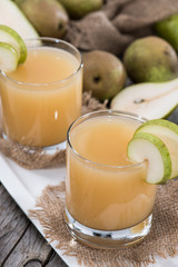 Glass filled with Pear Juice