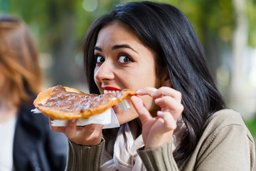 Girl Nibbling Chocolate Scone