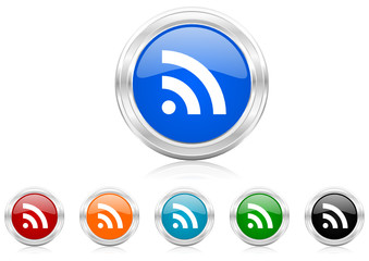 rss icon vector set