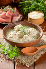 Soup with meatballs