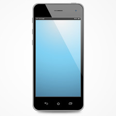 Smartphone with blue screen