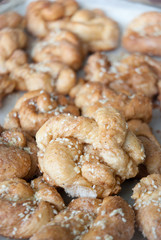 Close up of  croissants.