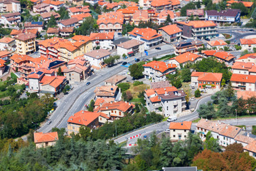 Fototapeta na wymiar Modern San Marino Suburban districts
